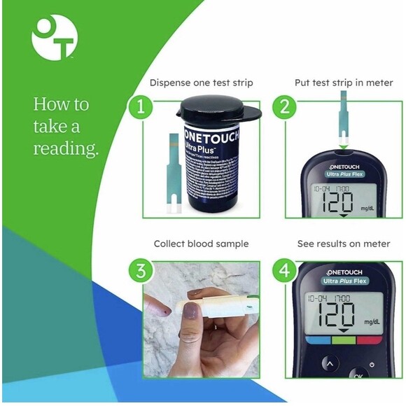 Onetouch Ultra Plus Blood Glucose Test Strips 30 Count - Long Exp 2027-03-31 10z - Picture 5 of 5